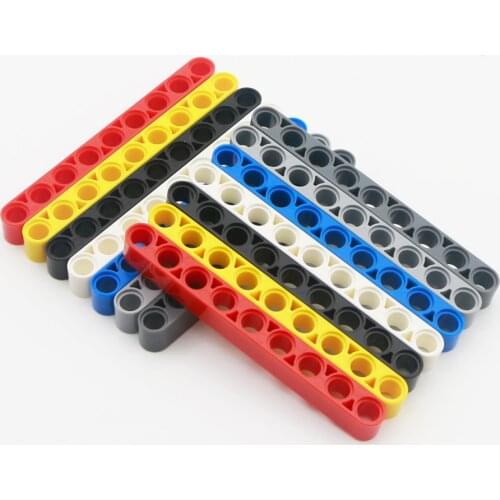 50pcs Bricks Technic Parts 1x9 Thick MOC Truck Car Crane 40490 Toy Gift Mindstorm Studless Beam Bulk Accessories Building Blocks