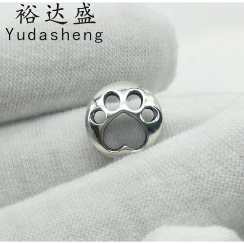 925 Sterling Silver High Quality Footprint Hollow Beaded Charm Factory Wholesale Limited Edition Jewelry