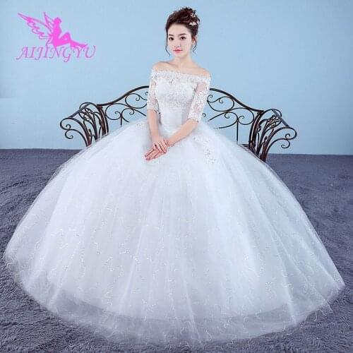 AIJINGYU 2021 luxury new hot selling cheap ball gown lace up back formal bride dresses wedding dress WK686