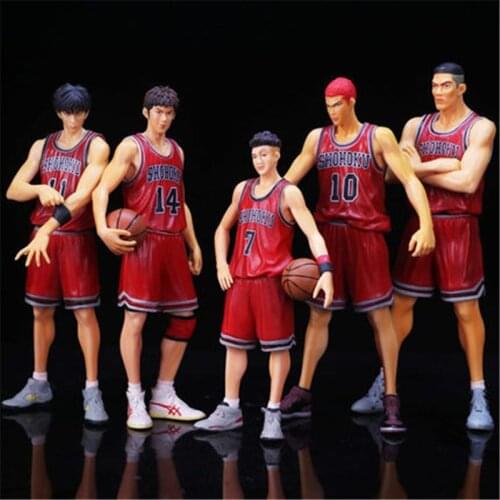 Anime Slam Dunk Shohoku Sakuragi Hanamichi Rukawa Kaede Takenori Akagi PVC Action Figures Basketball Collectibles Dolls