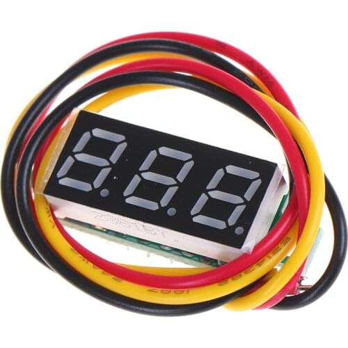 DC 0-100V 3-Wire Mini Gauge voltage meter Voltmeter LED Display Digital Panel Voltmeter Meter Detector Monitor Tools 0.28 inch