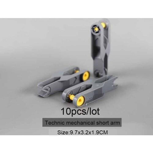 10pcs/lot Big Bricks Parts mechanical short arm Building Blocks DIY Creative STEAM Children Toy Blocks Parts