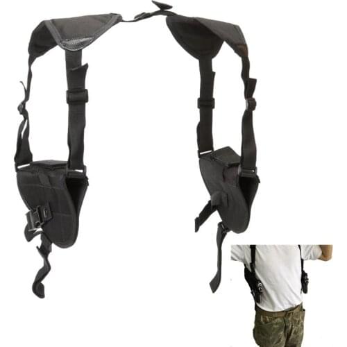 Tactical Double Holster Gun Concealed Pistol Shoulder Holster Under Arm Pistol Holster Soft Case Black Tactical Gear Pistol Bag