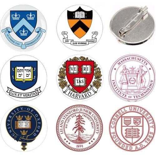 Harvard University Massachusetts Institute of Technology cornell university Famous Colleges logo Brooch Support customization