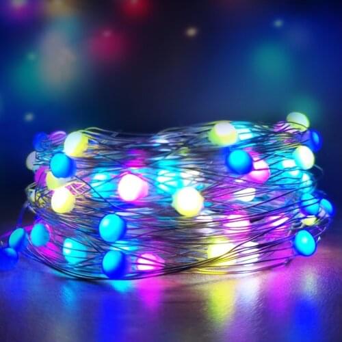1/2pcs Led String Lights Fairy Light Colorful RGB IP65 Tuya WIFI Control Smart Home Sync Night Light Work With Alexa Google Home