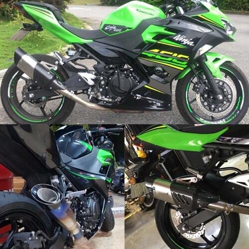 For KAWASAKI Ninja 400 EX400 ABS Z400 2018 2019 Motorcycle Muffler Exhaust Full System Header Pipe 51mm New 2018 2019 NINJA400