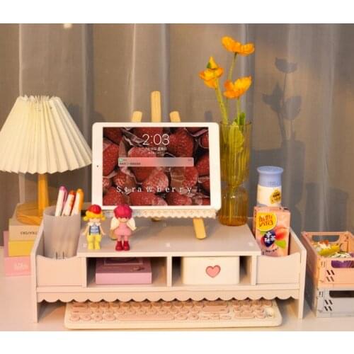 Living supplies for students in the dormitory good for boys and girls desktop storage computer height rack J05