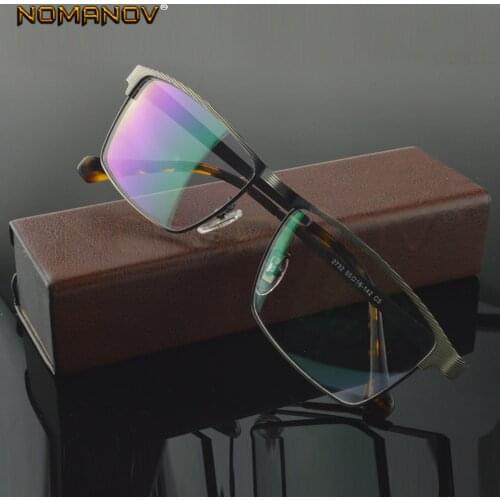 Custom Made Optical Prescription Glasses Photochromic Classic Large Titanium Alloy Full-rim Frame Myopia Short Sight Reading