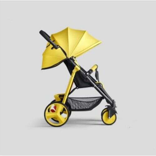 Baby stroller high landscape baby can sit reclining lightweight folding shock absorber four-wheeled push stroller