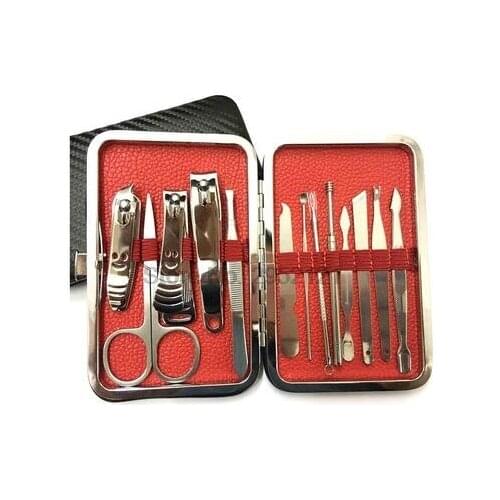 By dhl 100sets 13 in 1 pcs Nail Clipper Kit Nail Care Set Pedicure Scissor Tweezer Knife Ear pick Utility Manicure Set Tool new