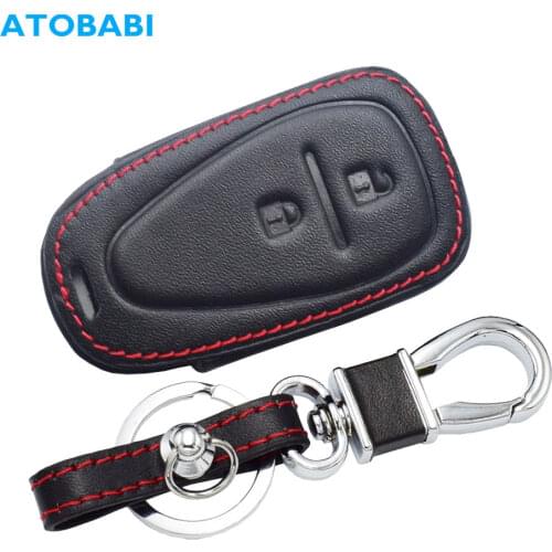 Leather Car Key Cases Smart Keyless Remote Control Protector Cover For Chevrolet Equinox Spark Trax Traverse Blazer Trailblazer