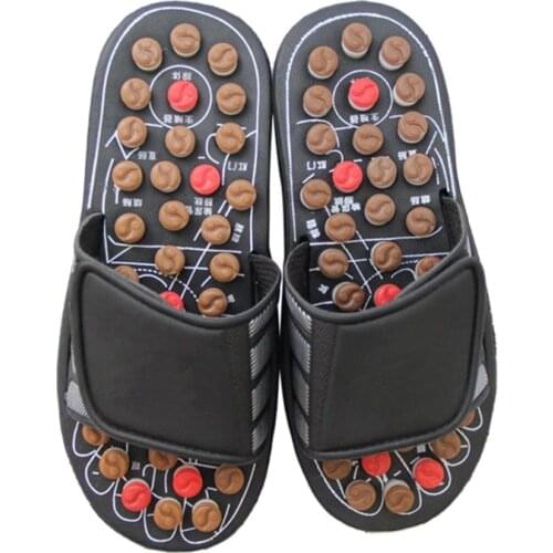 New Massage Shoes Men Summer Slipper Acupoint Healthcare Slipper Health Rotating Accupressure Foot Slippers for Men Women Solid