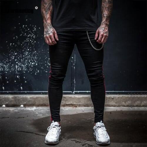 Plus Size 3xl Mens Jeans Demin Pants Casual Trousers Men Fashion 2021 New Patchwork Striped Bottom Streetwear Male Denim Jeans