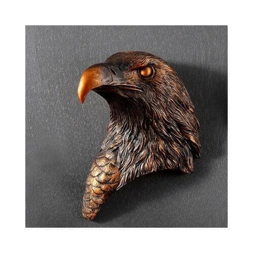 Eagle head head wall mural creative animal resin living room wall decoration bar stereo crafts personality statue