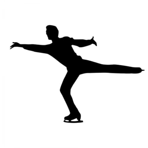 30x21cm Living Room Aerobic Men Skating Wall Stickers Modern Home Decor Vinyl Removable Figure Wall Mural CL279