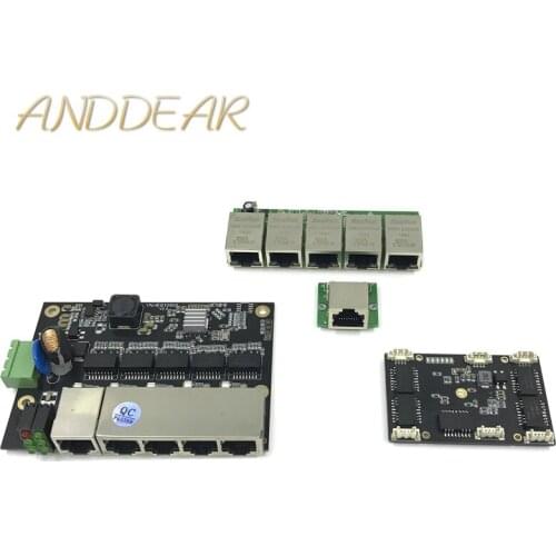 Unmanaged 3/5port 10/100M industrial Ethernet switch module PCBA board OEM Auto-sensing Ports PCBA board OEM 3/5port 10/100M