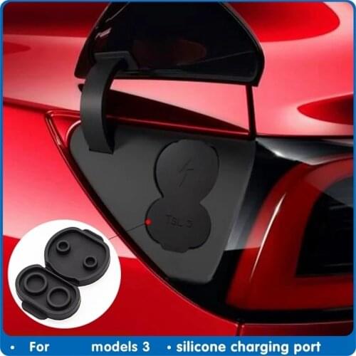 2021 New For Tesla Model 3 Accessories Europe Plug Car Charging Port Dust Protective Cover Car Model Y Model 3 Accessories