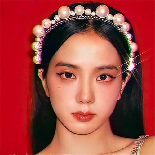 New Elegant Full Pearls Rhinestone Simple Hairbands Women Headband Hair Hoops Holder Ornament Head Band Lady Fashion Accessories