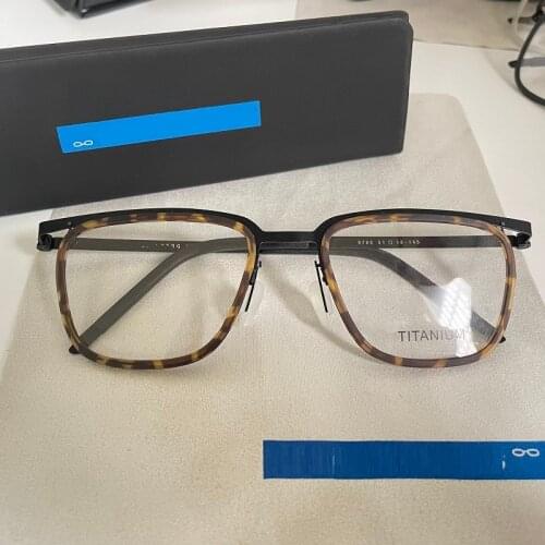 Denmark Brand Retro Round Titanium Glasses Frame Ultra-light Men Women Eyeglasses Spectacles Prescription Oculos De Grau 9785