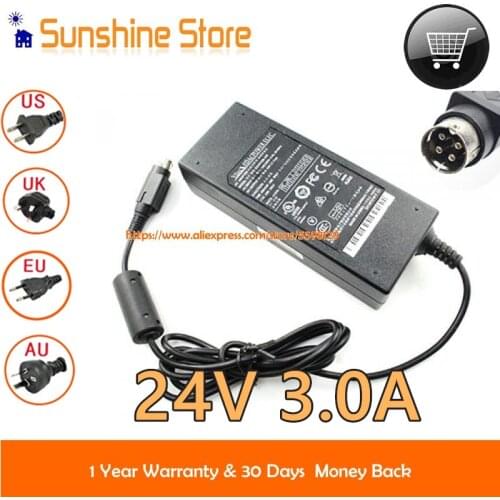 Genuine EDAC EA10723B-240 AC Adapter 24v 3.0A 72W Power Supply 150600200 With 4 Pin 33120721017 C3 Laptop Charger