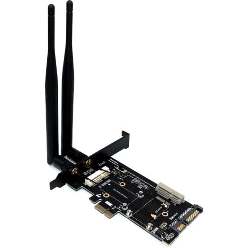 PCI-E WiFi Adapter Mini PCI-E to PCI-E Network Card mSATA SSD to SATA 2.5 Adapter with SIM Card Slot for 3G/4G/LTE Wi Fi Adapter
