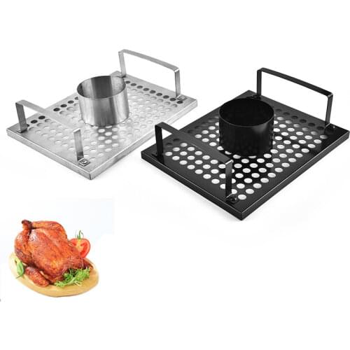 Beer Can Chicken Roaster Rack Stainless Steel BBQ Roasting Holder Grill Tools for Outdoors Camping