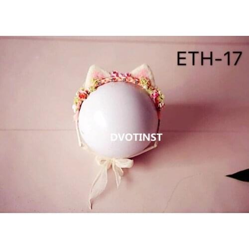 Dvotinst Newborn Baby Headband for Girls Photography Studio Props Cute Ear Headdress Fotografia Decoration Bebe Hair Accessories