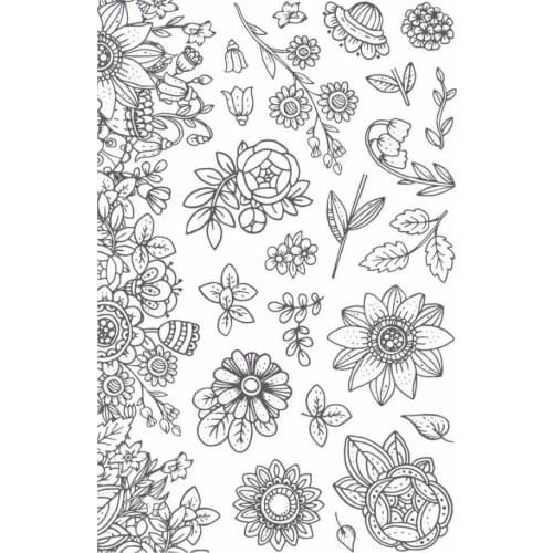 Flower Transparent Clear Silicone Stamps for DIY Scrapbooking/Card Making/Kids Christmas Fun Decoration Supplies A1177