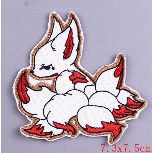 Pulaqi Cartoon Patch Animal No Face Man Stripes For Clothes Rainbow Stickers DIY Embroidered Iron On Patches For Clothing Badge