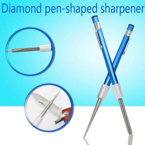 Hot Koop Fishing Hook Sharpener Pen Puntenslijper Hoge Kwaliteit Outdoor Tool Diamond Pen Vormige Messenslijper Nieuwkomers New