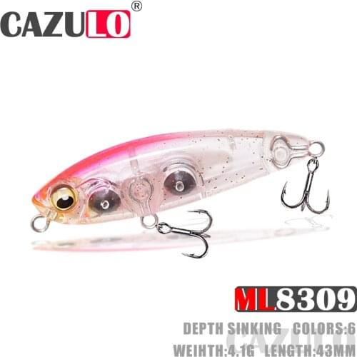 Pencil Fishing Lures Accesorios Isca Artificial Weights 4.1g 43mm Baits Sinking Wobblers de Pesca For Pike Fish articulos Leurre