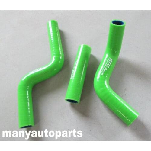 For Kawasaki KX80 KX85 KX100 1998-2009 Silicone Radiator Hose 1999 2000 GREEN