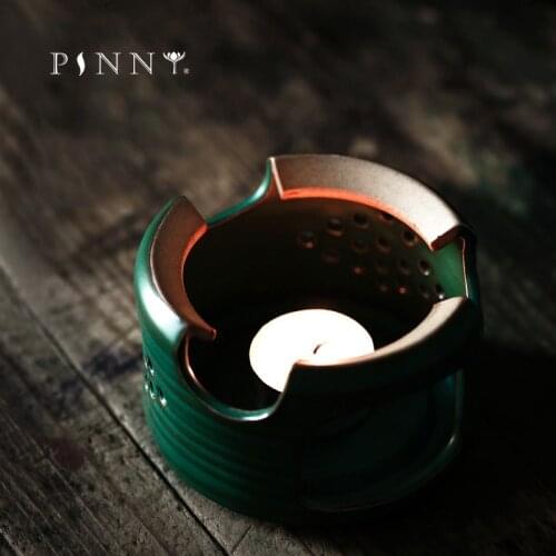 PINNY Japanese Style Retro Coarse Pottery Warm Tea Stove Ceramic Kung Fu Tea Ceremony Accessories Heating Insulation Base