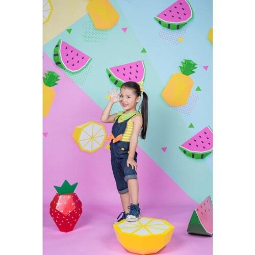 Vinyl Photography Background Colored Cartoon Fruit Watermelon Custom background Children Backdrops for Photo Studio SZ-2