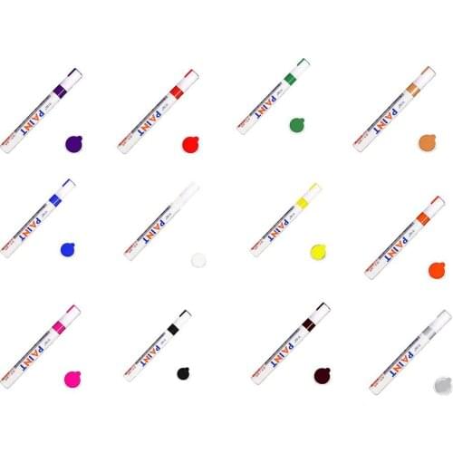 Waterproof Pen Car Tyre Rubber Metal Permanent Paint Markers Graffiti Oily Marker Pen 1 pcsNon-toxic permanent