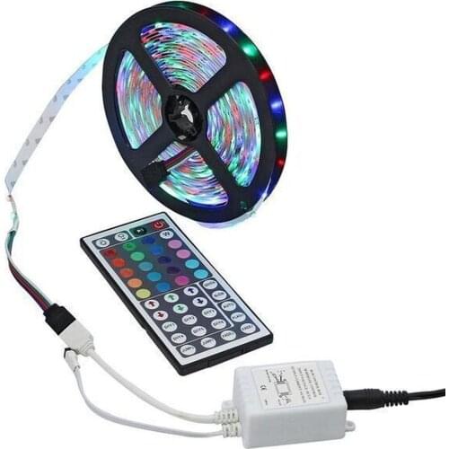 1 set 1/3/5/10/15/20M 3528 SMD RGB 600 LED Strip Light String Tape+44 Key IR Remote Control