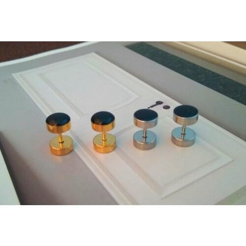 1Pcs Restoring Ancient Ways Is The New Fashion Titanium Steel Circular Man Earrings Contracted Earring Ornaments