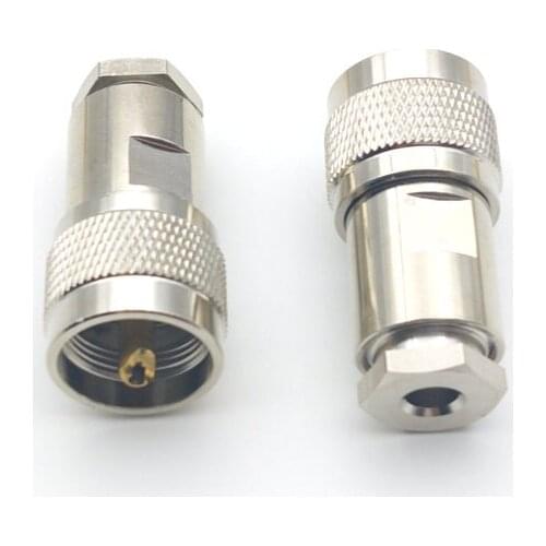 10 pcs copper UHF male PL259 plug clamp RG58 RG142 LMR195 RG400 cable Selling