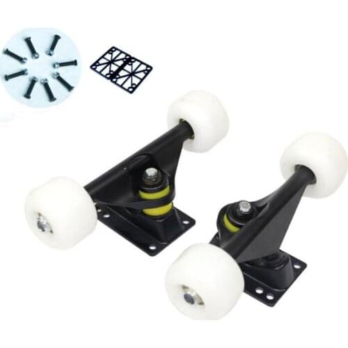 2PCS Skateboard Bridge Wheels Aluminum Alloy 5 Inch Skateboard Trucks Four-wheel Skateboard Support And Wheels Parts Long Board