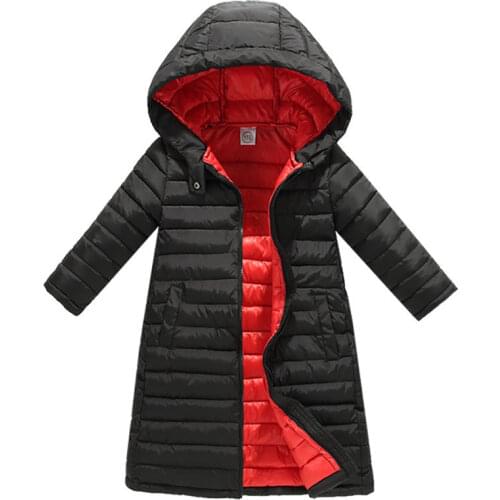 2020 Child Girl clothes Jackets for girls childrens autumn winter coat clothing Kid Hooded Thin cotton-padded jacket parka long