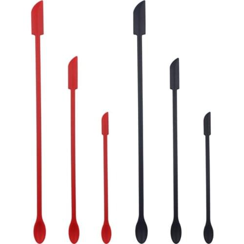 U90E 3 Pcs Mini Double Head Makeup Spatulas Spoon Kitchen Cake Cream Salad Scrapers