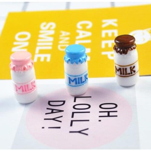 7Pcs Simulated Milk Bottle Polymer Slime Charms Toy For Children Modeling Clay DIY Accessories Kids Plasticine
