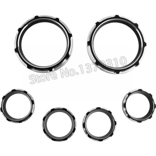 Motorcycle CNC Aluminum Cover Board 4" Speedometer 2" Gauge Burst Bezel Kit For Harley touring Road Glide Street Glide 1996-2013