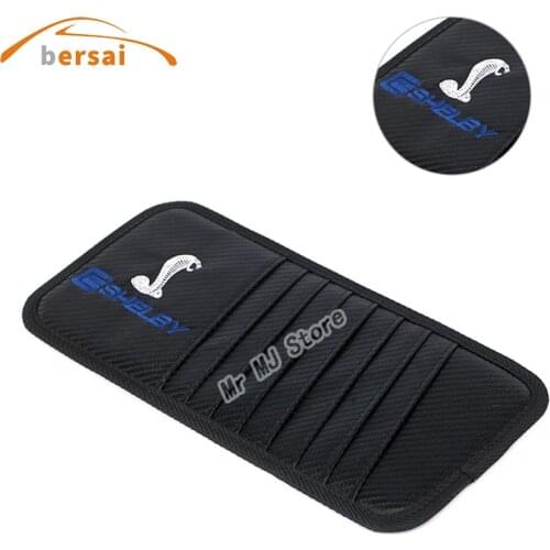 Carbon fiber Car Sunshade Storage Bag car Sun visor SHELBY logo car styling For Ford Focus 2 3 F150 GT350 GT500 Auto accessories