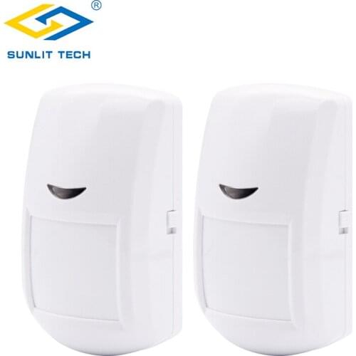 2pcs Wireless PIR Motion Sensor for 433MHz GSM/PSTN Alarm system Infrared Anti-thief Detector Smart Home Security Burglar Safety