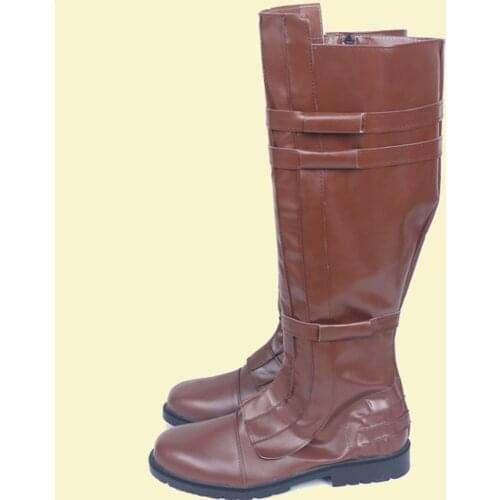 Obi-Wan Kenobi Jedi Cosplay Shoes Boots Superhero Halloween Carnival Party Costume Accessories For Men