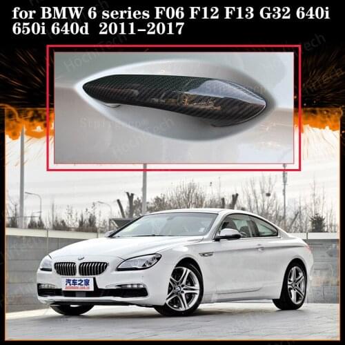 100% Real Dry Carbon Fiber Car Door Handle Cover for BMW 6 series F06 F12 F13 G32 640i 650i 640d 2011-2017 Car Handle Cover