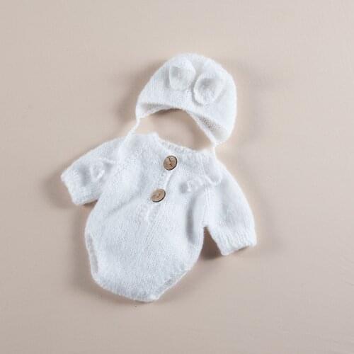Fotografia Baby Clothes Newborn Photography Props Boy Hats Romper Set Indoor DIY Photo Studio Accessories