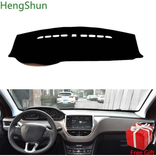 For peugeot 2008 2014 2015 2016 2017 2018 Car Styling Dash Mat Dashmat Dashboard Sticker Cover Sun Shade Dash Board Cover Carpet