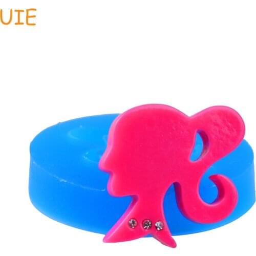 FYL267U Girl Silicone Mold with Ponytail Fondant Sugarcraft Gum Paste Chocolate Soap Sugar Tallow Cabochon Icing